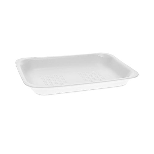 Meat Tray, #2, 8.38 x 5.88 x 1.21, White, Foam, 500/Carton-(PCT51P102FS)