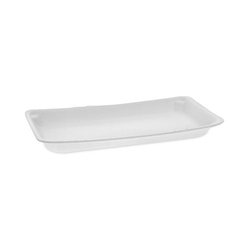 Supermarket Tray, #10P, 10.75 x 5.5 x 1.2, White, Foam, 400/Carton-(PCT51P110P)