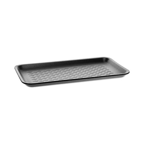 Supermarket Tray, #10S, 10.88 x 5.88 x 0.69, Black, Foam, 500/Carton-(PCT51P910S)