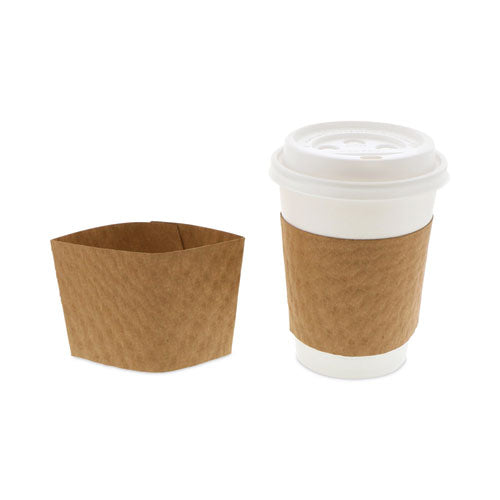 Hot Cup Sleeve, Fits 10 oz to 24 oz Cups, Brown, 1,000/Carton-(PCTDSLVBRN)