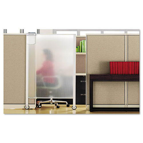 Premium Workstation Privacy Screen, 38w x 64d, Translucent Clear/Silver-(QRTWPS2000)