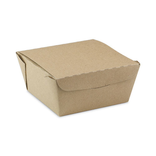 EarthChoice OneBox Paper Box, 37 oz, 4.5 x 4.5 x 2.5, Kraft, 312/Carton-(PCTNOB01KEC)