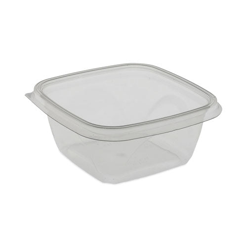 EarthChoice Square Recycled Bowl, 16 oz, 5 x 5 x 1.75, Clear, Plastic, 504/Carton-(PCTSAC0516)