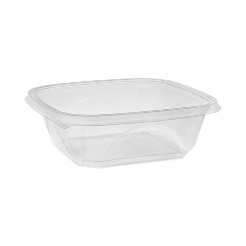 EarthChoice Square Recycled Bowl, 32 oz, 7 x 7 x 2, Clear, Plastic, 300/Carton-(PCTSAC0732)