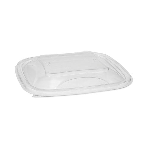 EarthChoice Recycled PET Container Lid, For 24-32 oz Container Bases, 7.38 x 7.38 x 0.82, Clear, Plastic, 300/Carton-(PCTSACLD07)