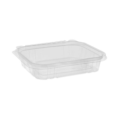 EarthChoice Tamper Evident Recycled Hinged Lid Deli Container, 16 oz, 7.25 x 6.38 x 1, Clear, Plastic, 240/Carton-(PCTTEHL7X616S)