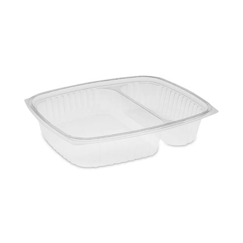 Showcase Deli Container, Base Only, 2-Compartment, 10 oz 23 oz, 9 x 7.4 x 1.5, Clear, Plastic, 220/Carton-(PCTYCI854200000)