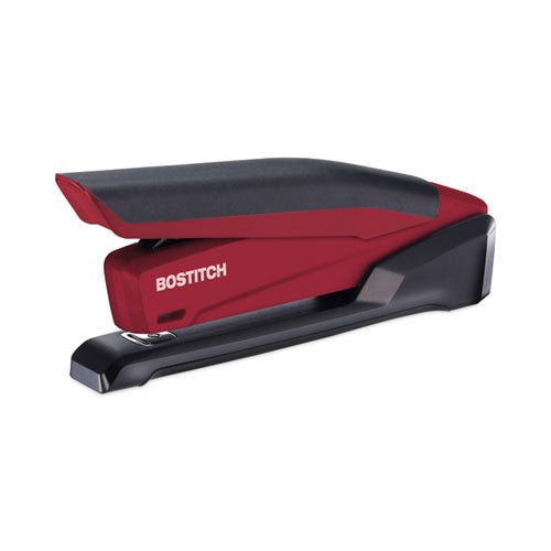 InPower Spring-Powered Desktop Stapler with Antimicrobial Protection, 20-Sheet Capacity, Red/Black-(ACI1124)