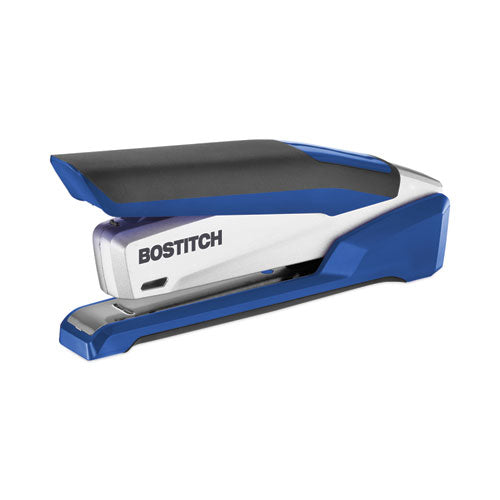 InPower Spring-Powered Desktop Stapler with Antimicrobial Protection, 28-Sheet Capacity, Blue/Silver-(ACI1118)