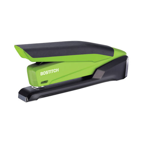 InPower Spring-Powered Desktop Stapler with Antimicrobial Protection, 20-Sheet Capacity, Green/Black-(ACI1123)