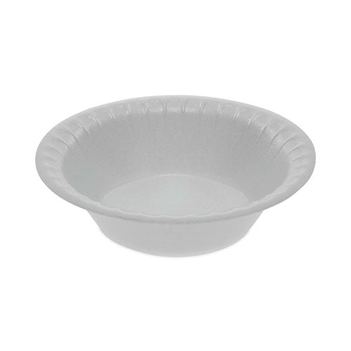 Placesetter Satin Non-Laminated Foam Dinnerware, Bowl, 5 oz, 4.5" dia, White, 1,250/Carton-(PCTYTH100040000)