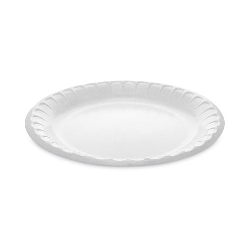 Placesetter Deluxe Laminated Foam Dinnerware, Plate, 8.88" dia, White, 500/Carton-(PCTYTK100090000)