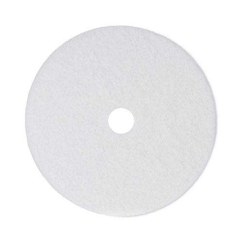 Polishing Floor Pads, 24" Diameter, White, 5/Carton-(BWK4024WHI)