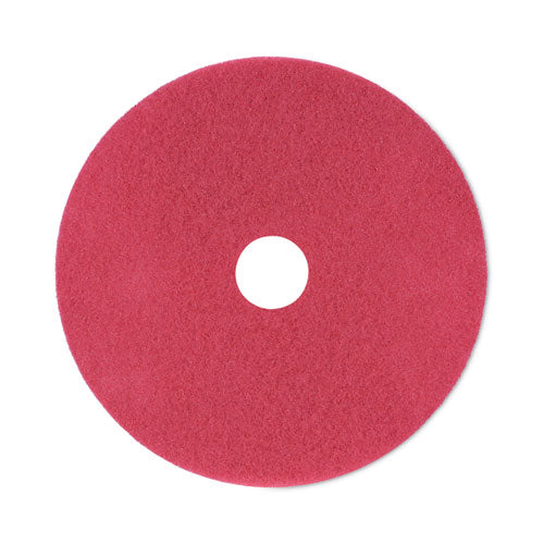 Buffing Floor Pads, 21" Diameter, Red, 5/Carton-(BWK4021RED)