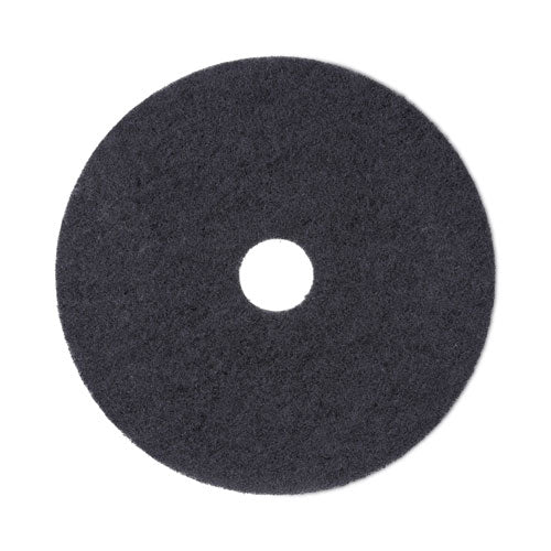 Stripping Floor Pads, 19" Diameter, Black, 5/Carton-(BWK4019BLA)