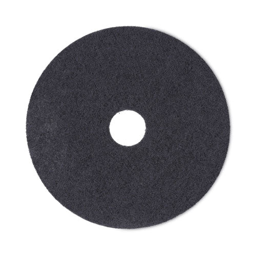 Stripping Floor Pads, 18" Diameter, Black, 5/Carton-(BWK4018BLA)