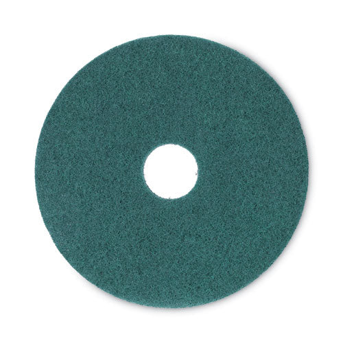 Heavy-Duty Scrubbing Floor Pads, 16" Diameter, Green, 5/Carton-(BWK4016GRE)