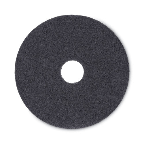 Stripping Floor Pads, 16" Diameter, Black, 5/Carton-(BWK4016BLA)