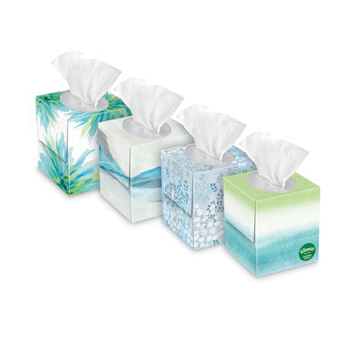 Lotion Facial Tissue, 3-Ply, White, 60 Sheets/Box, 4 Boxes/Pack, 8 Packs/Carton-(KCC54289)