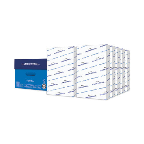 Copy Plus Print Paper, 92 Bright, 20 lb Bond Weight, 8.5 x 14, White, 500 Sheets/Ream, 10 Reams/Carton-(HAM105015CT)