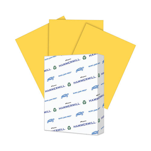 Colors Print Paper, 20 lb Bond Weight, 8.5 x 11, Goldenrod, 500/Ream-(HAM103168)