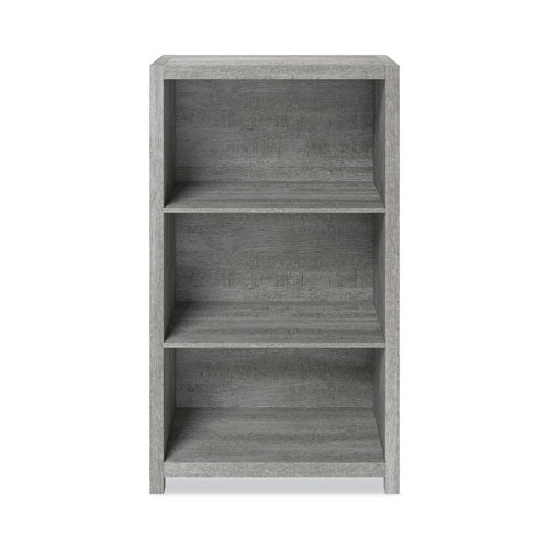 Fallbrook Bookcase, Three-Shelf, 28w x 14d x 48.25h, Smoked Ash/Rustic Warm Gray-(WHLSPUSFBBKGM)