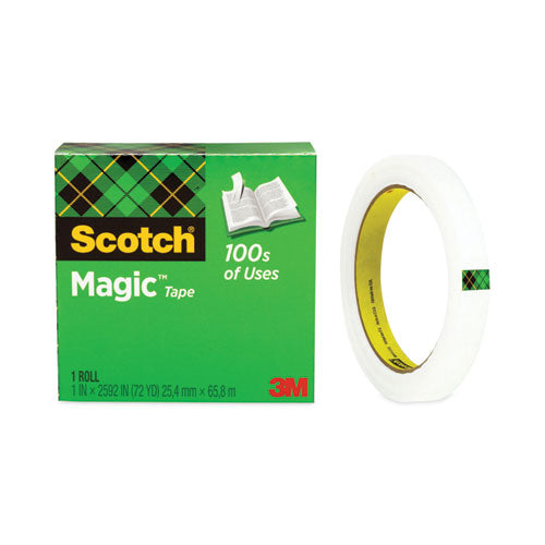 Magic Office Tape, 3" Core, 0.5" x 72 yds, Clear-(MMM810122592)