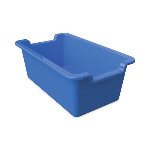 Antimicrobial Rectangle Storage Bin, Blue-(DEF39510BLU)