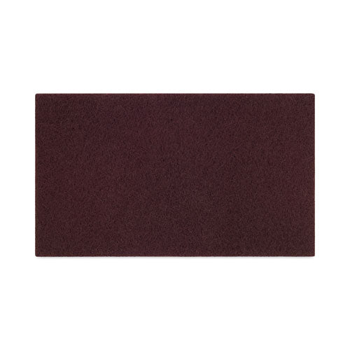 Deep Scrub Pads, 28 x 14, Maroon, 10/Carton-(BWKSPP1428)