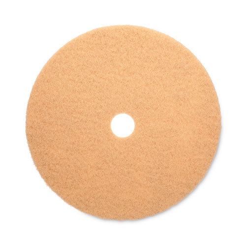 Burnishing Floor Pads, 27" Diameter, Tan, 5/Carton-(BWK4027ULT)