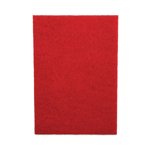 Buffing Floor Pads, 28 x 14, Red, 10/Carton-(BWK402814RED)