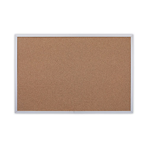 Cork Bulletin Board, 36 x 24, Natural Surface, Aluminum Frame-(UNV43613)