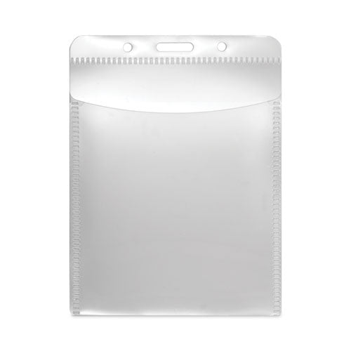 PVC-Free Badge Holders, Vertical, Clear 3.5" x 5.13" Holder, 3.13" x 4.13" Insert, 50/Pack-(AVT75604)