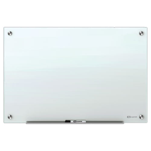 Brilliance Glass Dry-Erase Boards, 36 x 24, White Surface-(QRTG23624W)