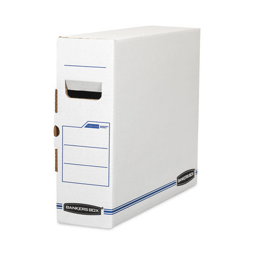 X-Ray Storage Boxes, 5" x 18.75" x 14.88", White/Blue, 6/Carton-(FEL00650)