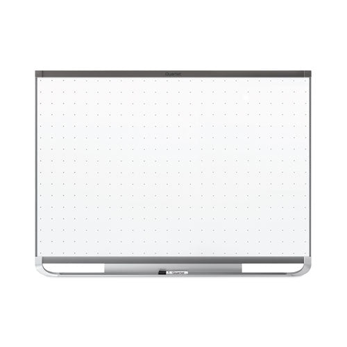 Prestige 2 Magnetic Total Erase Whiteboard, 72 x 48, White Surface, Black Aluminum/Plastic Frame-(QRTTEM547B)