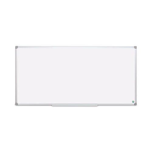 Earth Silver Easy-Clean Dry Erase Board, 96 x 48, White Surface, Silver Aluminum Frame-(BVCCR1520790)