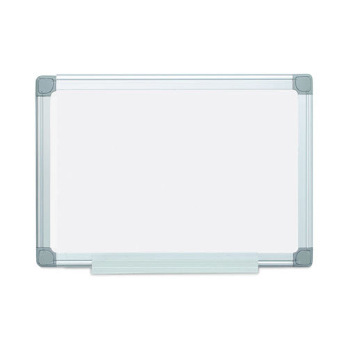 Earth Silver Easy-Clean Dry Erase Board, Reversible, 24 x 18, White Surface, Silver Aluminum Frame-(BVCMA0200790)