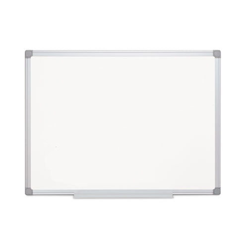 Earth Silver Easy-Clean Dry Erase Board, Reversible, 36 x 24, White Surface, Silver Aluminum Frame-(BVCMA0300790)