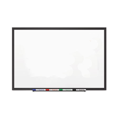 Classic Series Porcelain Magnetic Dry Erase Board, 60 x 36, White Surface, Black Aluminum Frame-(QRT2545B)