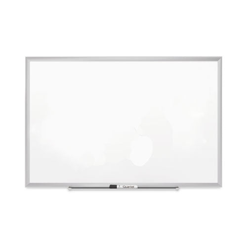 Classic Series Porcelain Magnetic Dry Erase Board, 72 x 48, White Surface, Black Aluminum Frame-(QRT2547B)