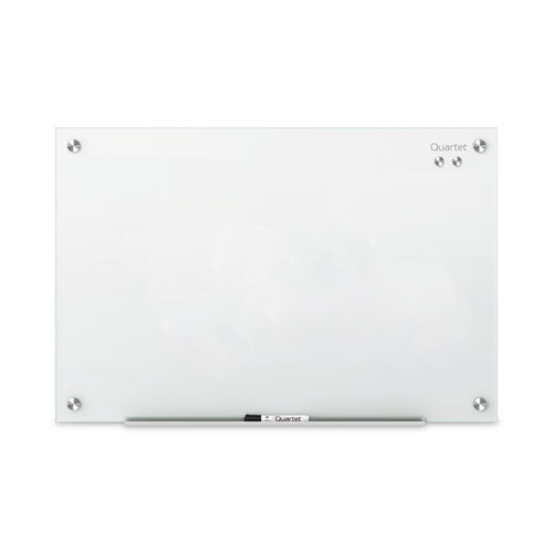 Infinity Glass Marker Board, 24 x 18, White Surface-(QRTG2418W)