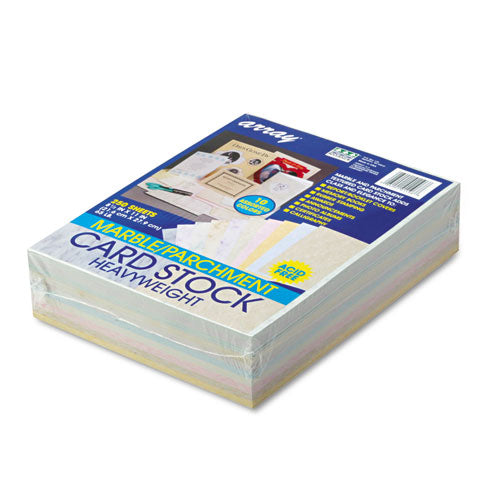 Array Card Stock, 65 lb Cover Weight, 8.5 x 11, Assorted, 250/Pack-(PAC101196)