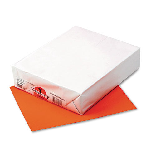 Kaleidoscope Multipurpose Colored Paper, 24 lb Bond Weight, 8.5 x 11, Pumpkin, 500/Ream-(PAC102051)