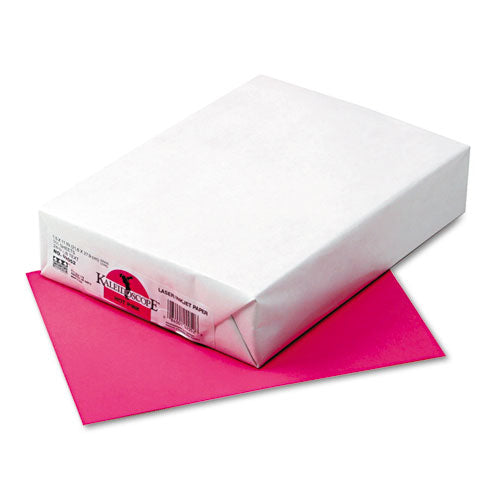 Kaleidoscope Multipurpose Colored Paper, 24 lb Bond Weight, 8.5 x 11, Hot Pink, 500/Ream-(PAC102052)