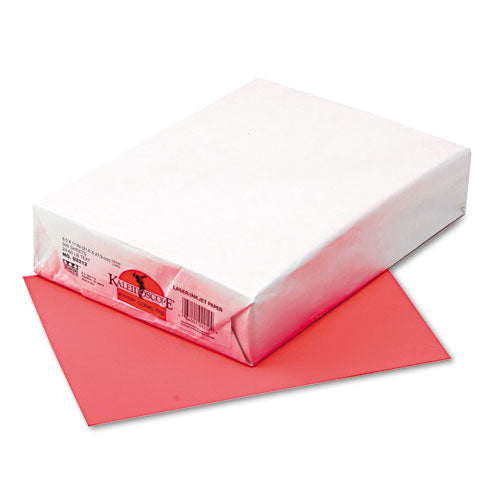 Kaleidoscope Multipurpose Paper, 24 lb Bond Weight, 8.5 x 11, Hyper Coral Red, 500/Ream-(PAC102212)