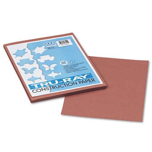 Tru-Ray Construction Paper, 76 lb Text Weight, 9 x 12, Warm Brown, 50/Pack-(PAC103025)