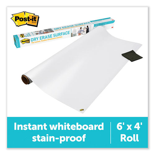 Dry Erase Surface with Adhesive Backing, 72 x 48, White Surface-(MMMDEF6X4)