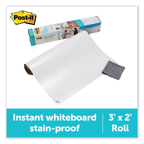 Dry Erase Surface with Adhesive Backing, 36 x 24, White Surface-(MMMDEF3X2)