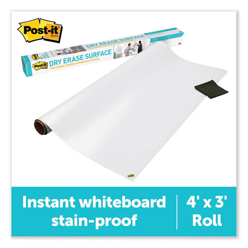 Dry Erase Surface with Adhesive Backing, 48 x 36, White Surface-(MMMDEF4X3)